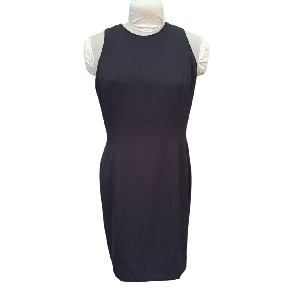 Jones New York Little Black Dress Sheath Cut In Shoulders Cocktail Party P14